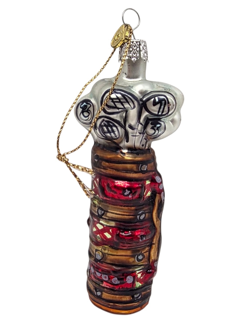 KSA Kurt S. Adler Golf Bag and Clubs Hand Blown Glass Christmas Ornament 3.75”